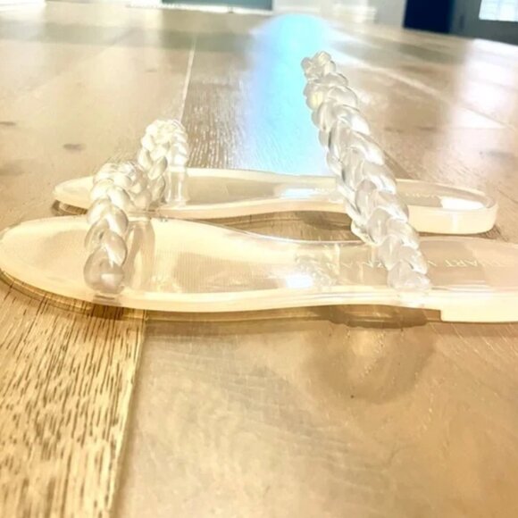 New Stuart Weitzman Braida Sawyer Clear Jelly Sandals size 10 - Picture 3 of 4